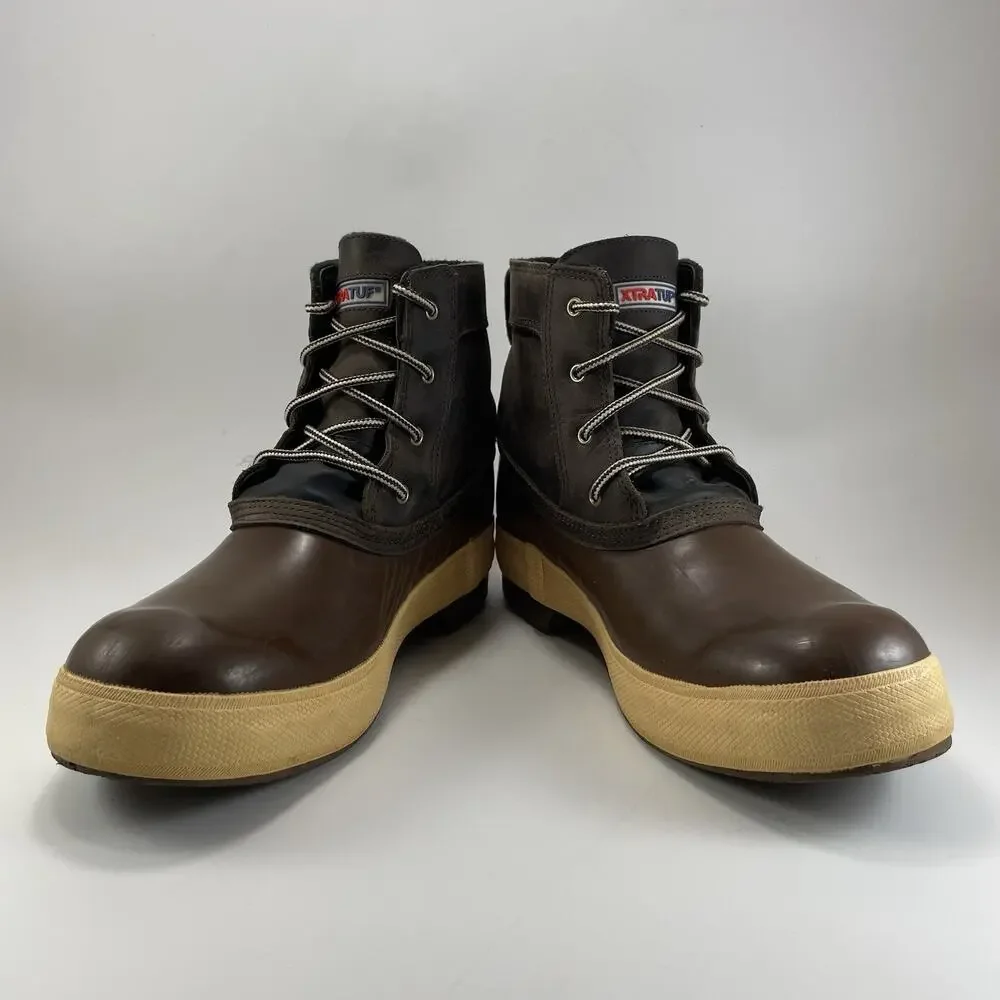 Xtratuf Legacy Lace Boots Mens Size 10 Leather Upper Waterproof Rubber Lower